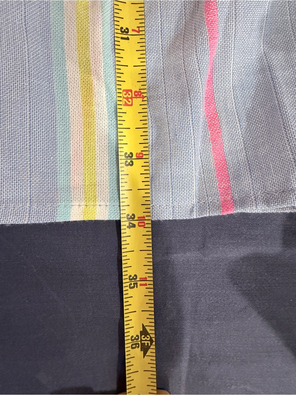 Anthropologie dRA Los Angeles 100% Cotton Light Blue Neon Striped Summer Dress - Picture 13 of 15